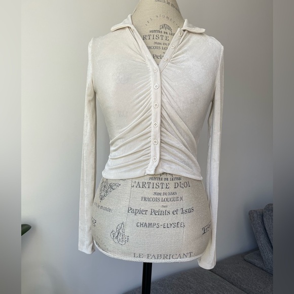 Garage button down front blouse - Picture 1 of 8